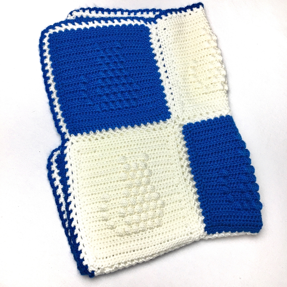 HANDMADE Cats Crochet Granny Knit Afghan Throw
